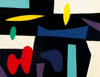 Composizione, 1951 circa (olio su tavola)