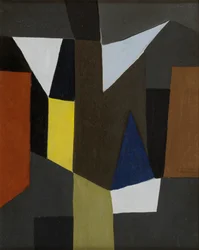 Composizione, 1955 circa (olio su tela)