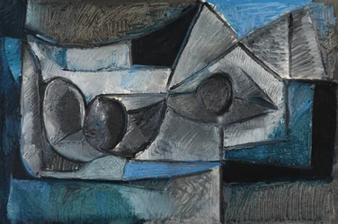 Natura morta cubista, 1950 circa (olio su tela)