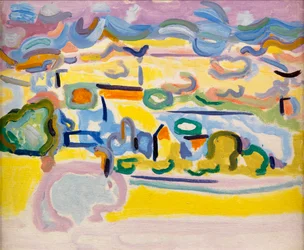 Paesaggio fauvista, 1945 circa (olio su tela)