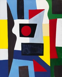 Composizione geometrica, 1955 circa (olio su tela)