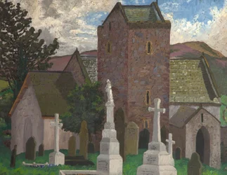 Chiesa di Llangenith, Galles del Sud, c.1930