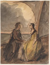 Uomo e donna seduti