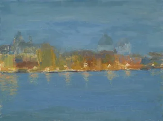 Notturno, Venezia (olio su tavola)