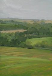 Pioggia, Cornbury Park, Cotswolds (olio su tavola)