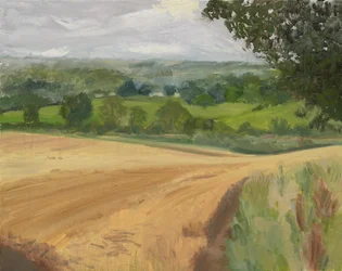 Pioggia a Charlbury (olio su tela)