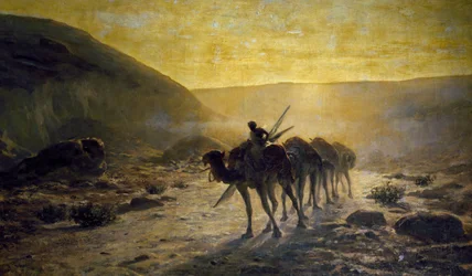 Nel deserto, dipinto di Cesare Biseo
