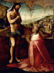Cristo sofferente e il cardinale Oliviero Carafa in preghiera (dipinto)