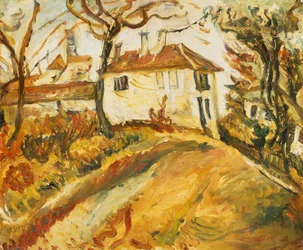 Casa bianca sulla collina, 1918 circa (olio su tela)