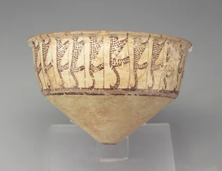 Ciotola conica con un disegno di leopardo, 3500-3000 a.C.