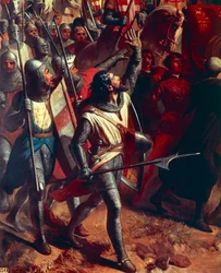 La battaglia di Montgisard 1177, particolare di un crociato, 1842 circa (olio su tela)