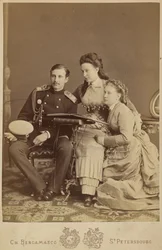 Granduchessa Alexandra Iosifovna, Granduca Nicholas Constantinovich e Granduchessa Vera Constantinovna