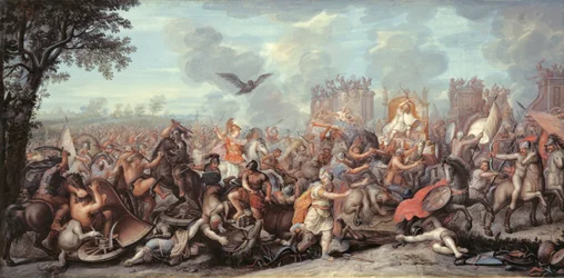 Morte di un generale persiano (tempera su pergamena)