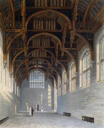 Sala Gotica, incisione di William James Bennett (1787-1844), basata sul progetto di Charles Wild (1781-1835), da The History of the Royal Residences