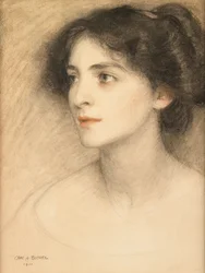 Kathleen Blake (Mrs Reginald Bach) (gessetti su carta)