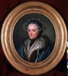 Ritratto di Marie-Louise-Nicole, Duchessa di Enville (1716-1797). Dipinto di Charles Amedee Philippe van Loo (1719-1795)