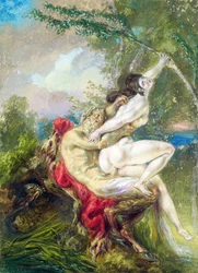Giove e Antiope, da Histoire Universelle