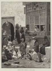 Schizzi in Egitto, Cortile di una casa al Cairo