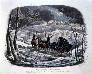 "Un Segnale di Distress, o Il Visitatore di Natale", inciso da R.G. Reeve (fl.1811-37) pub. da Thomas McLean