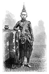 Cambojan, figlio maggiore di Narodom, 1895