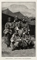 Curdi di Petchara (Turchia). Incisione di Barbant per illustrare la storia "Attraverso l