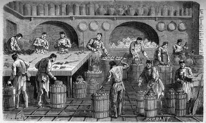 Il Ghiacciaio delle cucine del Palazzo delle Tuileries, nel 1864. Incisione di F. Lix e Barbant da un disegno di Moullin