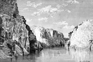 La gola delle rocce di marmo, India
