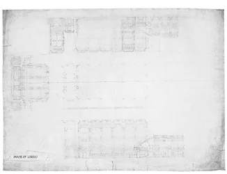 Progetto per le elevazioni est, ovest e nord della Camera dei Lord, c.1842