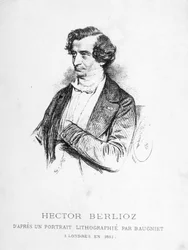 Ritratto di Hector Berlioz (1803 - 1869) - basato su un ritratto litografato da Baugniet a Londra nel 1851