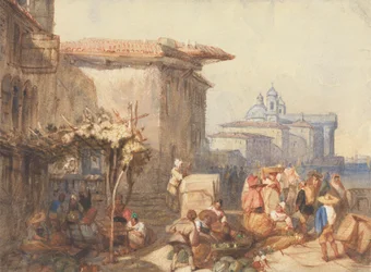 Scena di mercato a Venezia