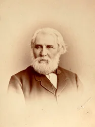 Ivan Turgenev, autore russo, fine 19° secolo