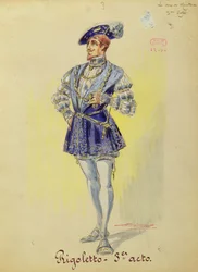 Costume del Duca di Mantova, dal III atto dell