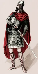 Il cavaliere francese Roland de Roncevaux (stampa)