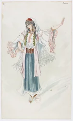 Holmès - La montagna nera - disegni dei costumi di Charles Bianchini - 04. Danza