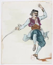 Holmès - La montagna nera - disegni dei costumi di Charles Bianchini - 05. Danza