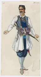 Holmès - La montagna nera - disegni dei costumi di Charles Bianchini - 18. Mirko