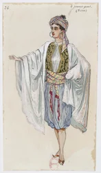 Holmès - La montagna nera - costumi di Charles Bianchini - 26. Quattro giovani uomini. Balletto