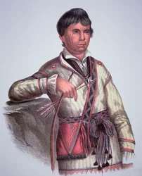 Mistippee, figlio di Yoholo-Micco, capo del popolo Creek, da un dipinto del 1826