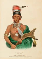 AP-PA-NOO-SE. SAUKIE CHIEF, da Storia delle tribù indiane del Nord America