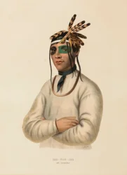 CAA-TOU-SEE. AN OJIBWAY., da Storia delle tribù indiane del Nord America