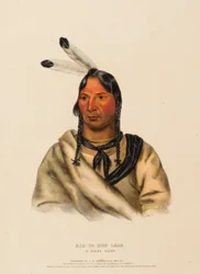 ESH-TA-HUM-LEAH. Un capo SIOUX, da Storia delle tribù indiane del Nord America
