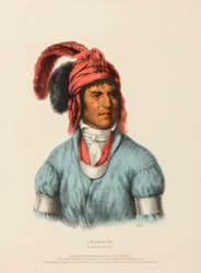 LEDAGIE. Un capo CREEK, da Storia delle tribù indiane del Nord America
