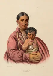 MO-HON-GO. DONNA OSAGE, da Storia delle tribù indiane del Nord America