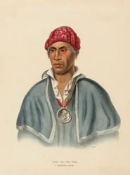 QUA-TA-WA-PLA. Un capo SHAWANOE da Storia delle tribù indiane del Nord America