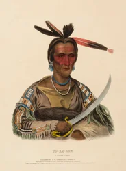 TO-KA-CON. Un capo SIOUX, da Storia delle tribù indiane dell