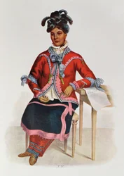 Tshusik, una donna Chippeway, 1827, illustrazione da 