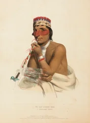 WA-EM-BOESH-KAA. Un capo CHIPPEWAY, da Storia delle tribù indiane del Nord America.