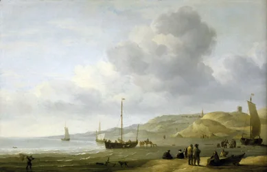 Scena sulla riva vicino a Scheveningen