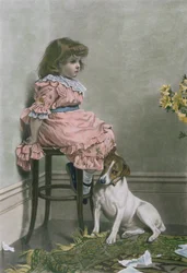 In disgrazia, mezzotinto di F. Stacpoole, con colorazione a mano, pub da Thomas McLean, 1887