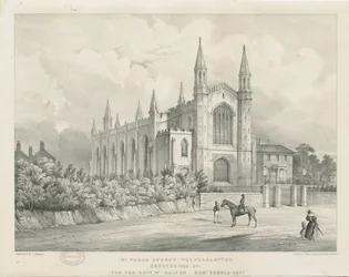 Wolverhampton - Chiesa di San Paolo: litografia, nd [metà XIX sec.]